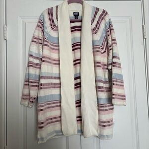 Lands' End Women's Multicolor Striped Cardigan